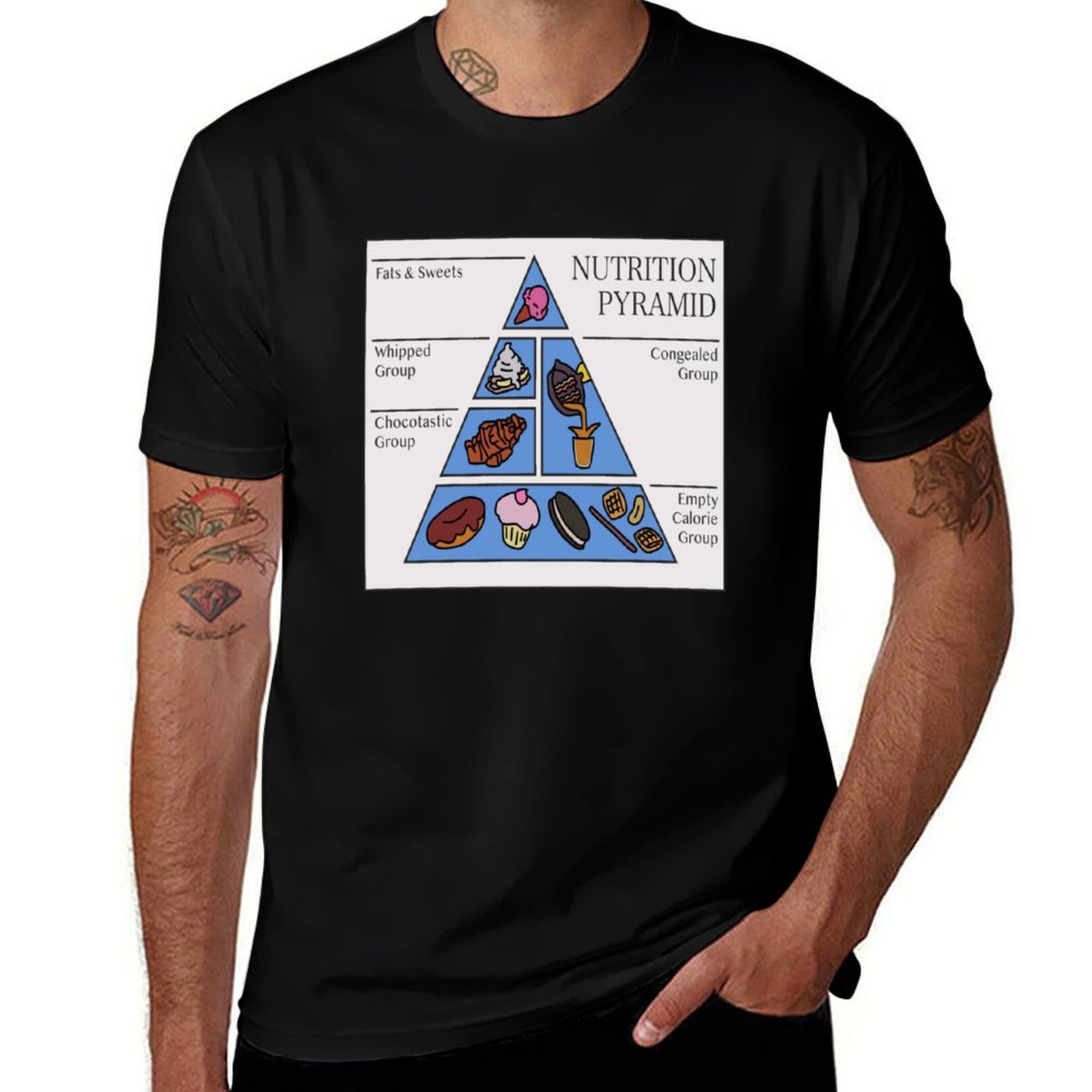 Nutrition And Exercise - dr nicks nutrition pyramid T-Shirt Gym