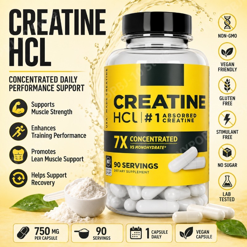 Creatine HCl 750mg 90 Capsules - đánh giá và giá The Nutrition Fitness