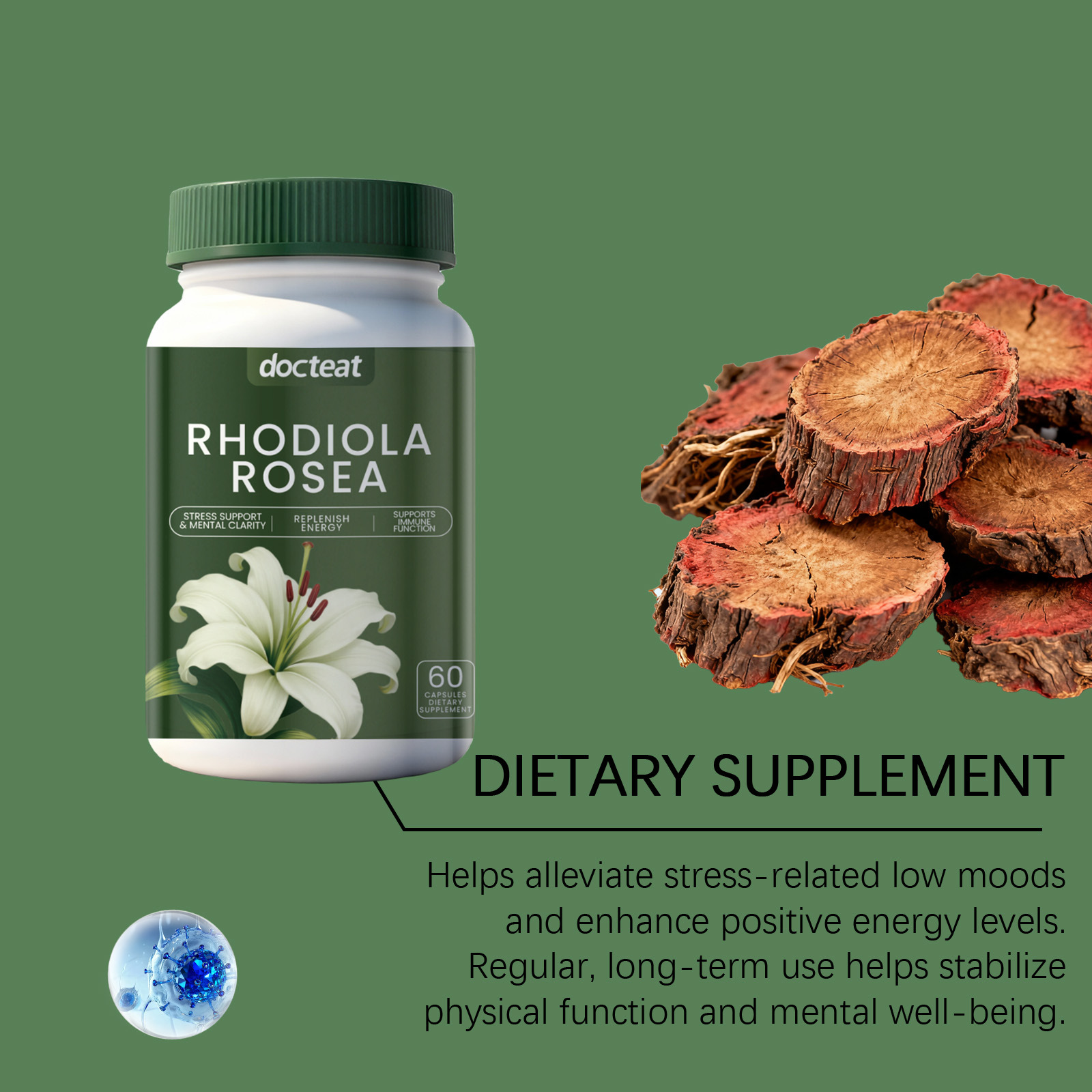 DOCTEAT Men's Health Capsules  - đánh giá và giá Nutrition Physical Fitness