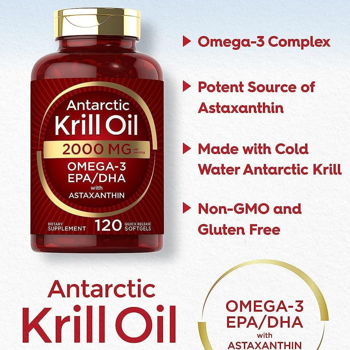 Krill oil soft capsules supple - đánh giá và giá The Nutrition Fitness