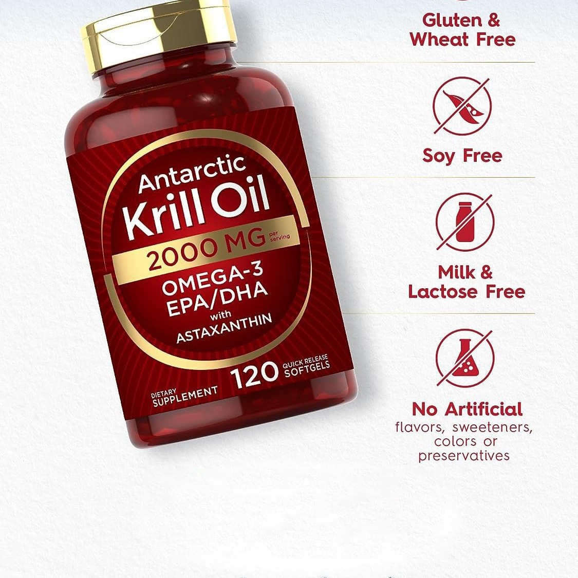 Krill oil soft capsules supple - đánh giá và giá The Nutrition Fitness