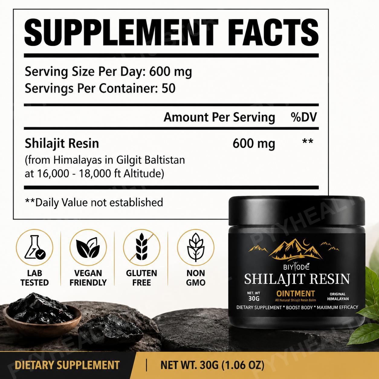 Biyode Pure Himalayan Shilajit - đánh giá và giá Shilajit Resin Pure